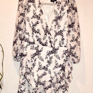 Chic Black and White Floral Dress from ASOS